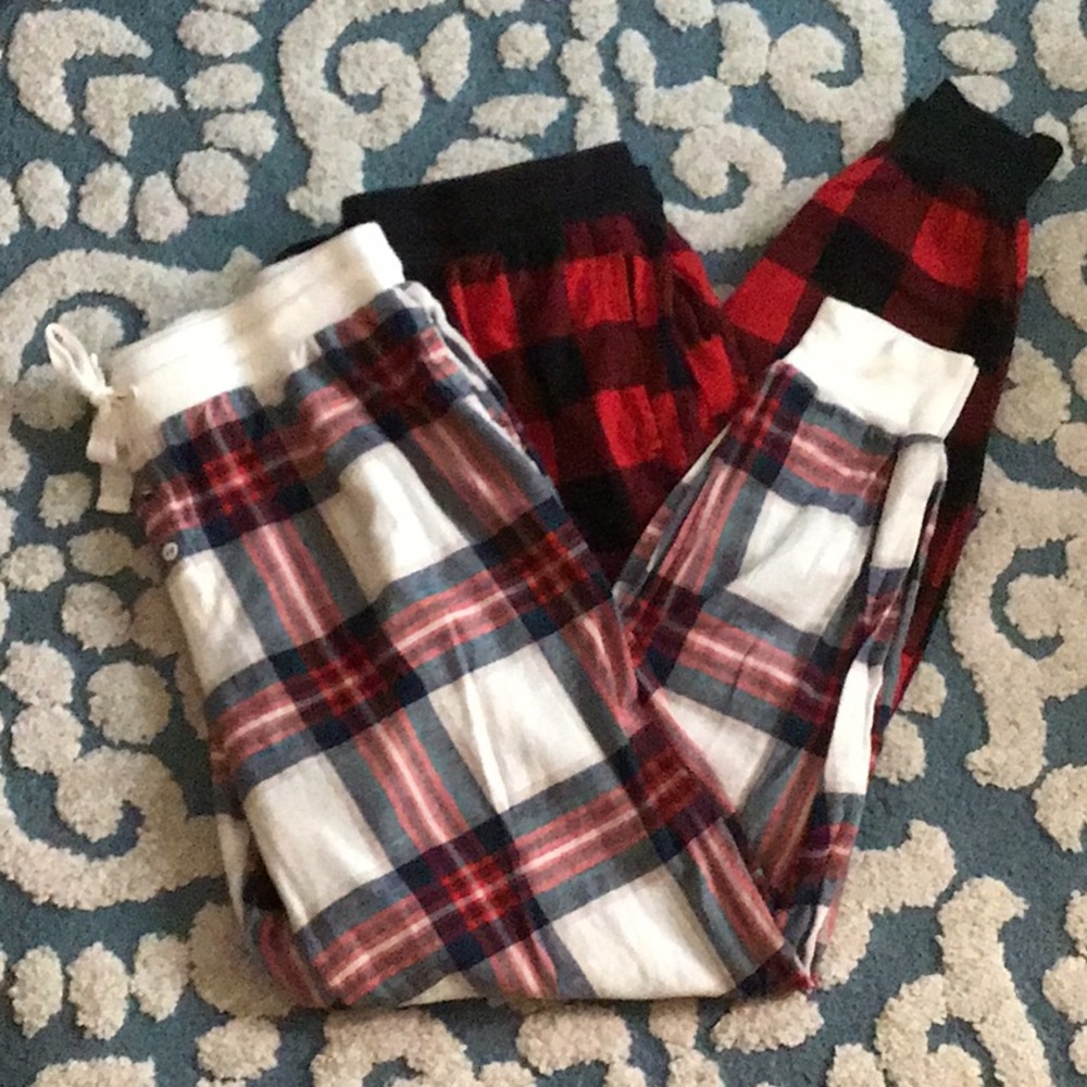 Two Pairs of Flannel Jogger PJs
